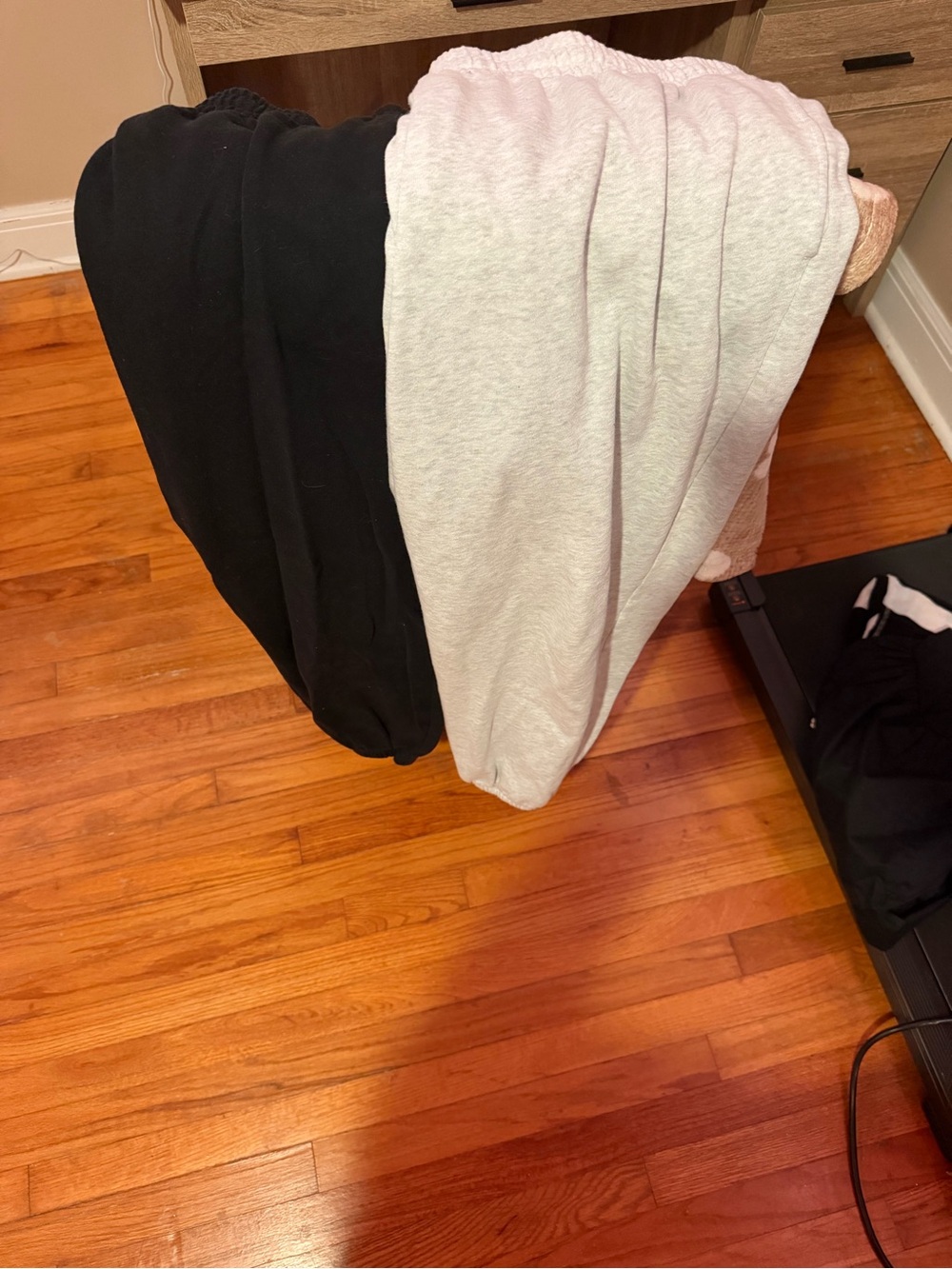 Old Navy Two-Tone Track Pants — Black & Light Gray
